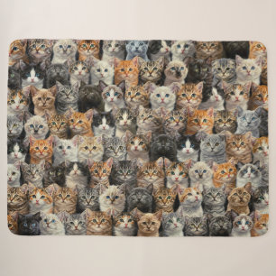 Little Kittens Parade Sherpa Blanket