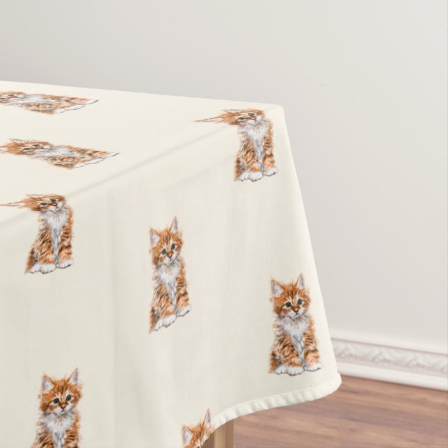 Little Kittens Tablecloth - Your Colours (In Situ)