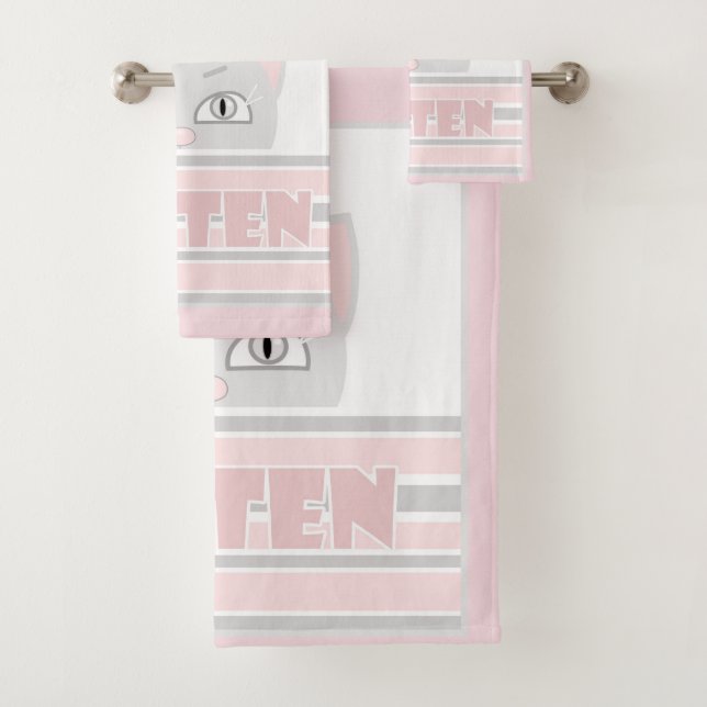 Little kitty bath towel set (Insitu)