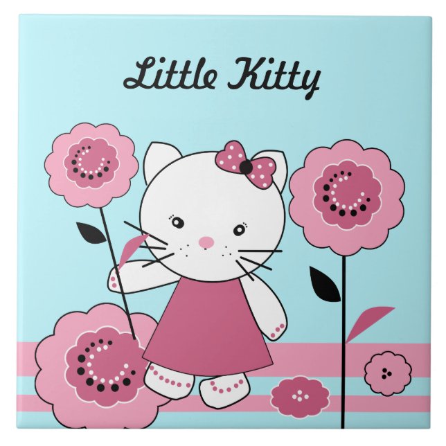 Little Kitty Ceramic Tile (Front)