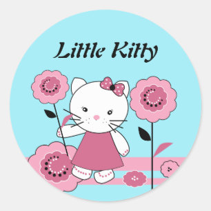 Little Kitty Classic Round Sticker
