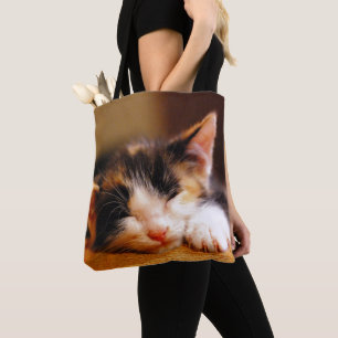 Little Kitty Sleeping Tote Bag