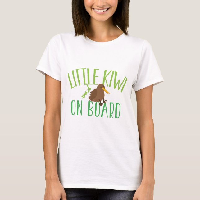Little kiwi on board (Cute New Zealand maternity) T-Shirt (Front)