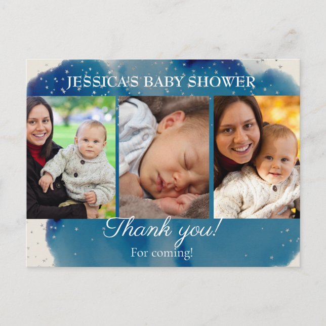  Little Knight Dragon Baby Shower Thank you Photo  Postcard (Front)