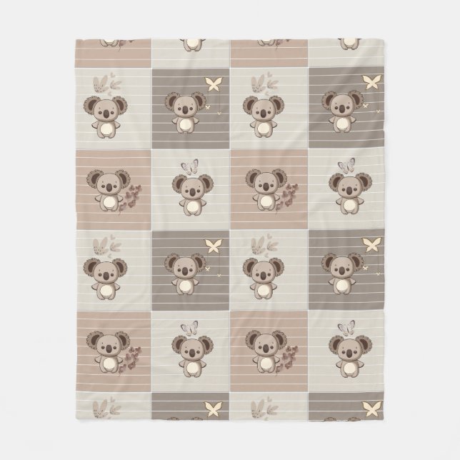 Little Koala Bliss Fleece Blanket (Front)