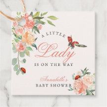 Little Lady Ladybug Roses Girl Baby Shower