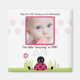 Little Ladybug Baby Shower / Birthday Favour Magnet