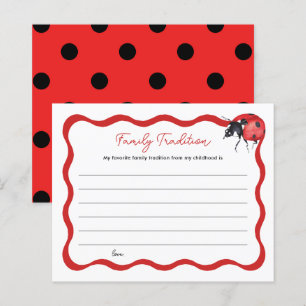 Little Ladybug Baby Shower Family Tradition Card