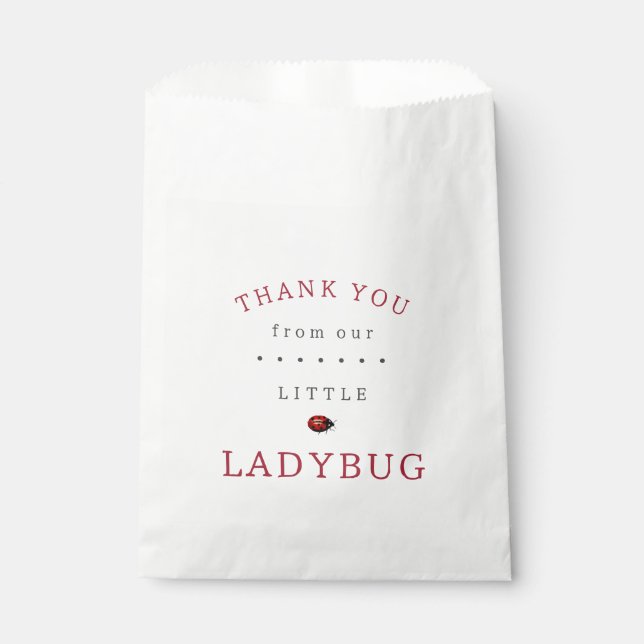 Little Ladybug Baby Shower  Favour Bags (Front)