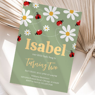 Little Ladybug Birthday Invitation