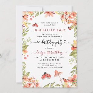Little Ladybug Birthday Party Invitation