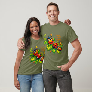 Little Ladybug Colorful Insect Design T-Shirt