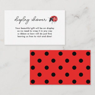 Little Ladybug Display Shower Enclosure Card