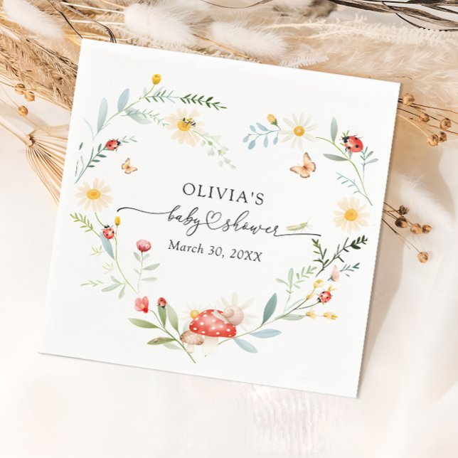 Little Ladybug Garden Baby Shower Paper Napkin (Creator Uploaded)