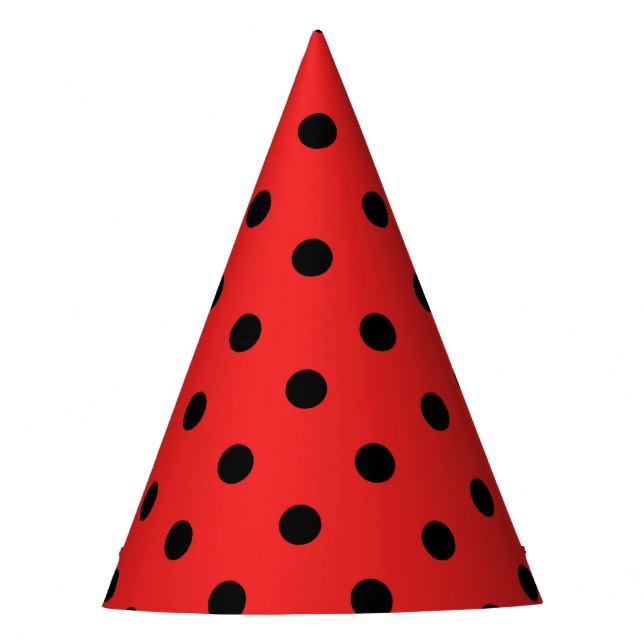 Little Ladybug Girl Birthday Party Hat (Front)
