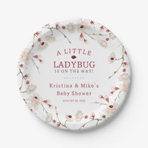 Little Ladybug Girl Vintage Paper Plate