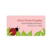 Little Ladybug Kids Address Label