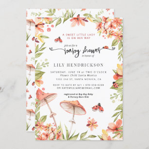 Little Ladybug   Spring Baby Shower Invitation