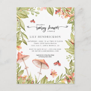 Little Ladybug   Spring Baby Shower Invitation