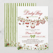 Little Ladybug Wildflower Girl Baby Shower