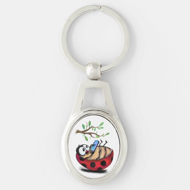 Little Ladybug with Phone Keychain Gift (Front)