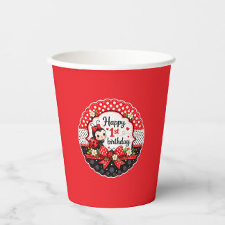 Little Ladybug's 1st Birthday Party Paper Cups