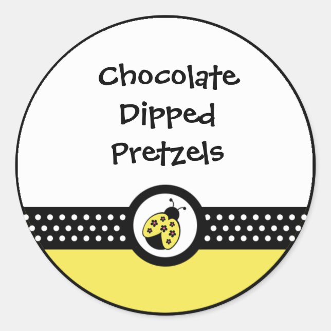 Little Ladybugs Birthday Party Favour Sticker (Front)
