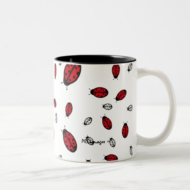 Little LadyBugs White Mug (Right)