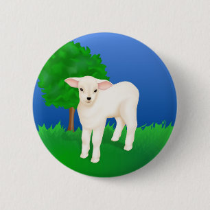 Little Lamb 6 Cm Round Badge