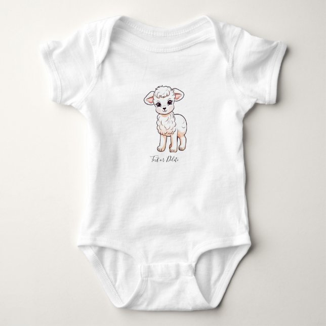 Little Lamb Baby Bodysuit (Front)