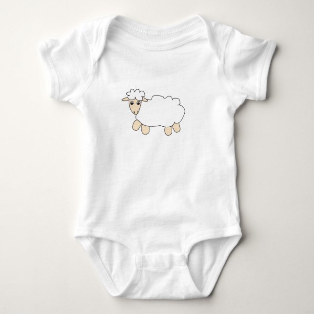 Little Lamb Baby Bodysuit (Front)