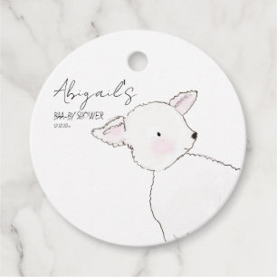 Little Lamb Baby Shower Favour Tags