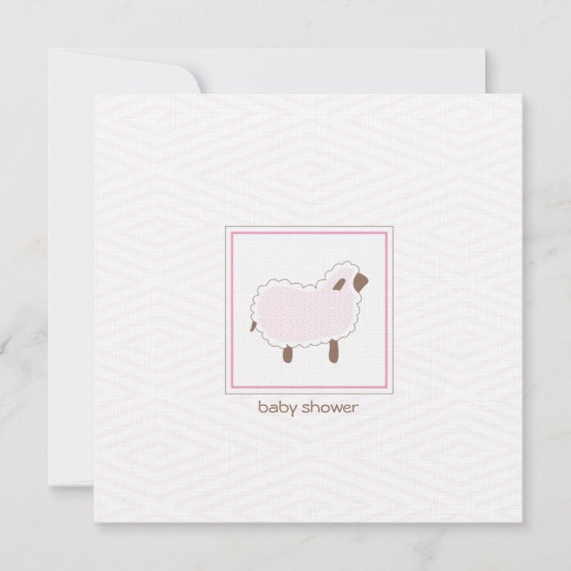Little Lamb Baby Shower Invitation (Front)