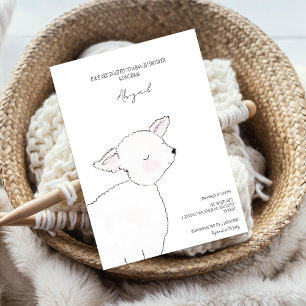 Little Lamb Baby Shower Invitation