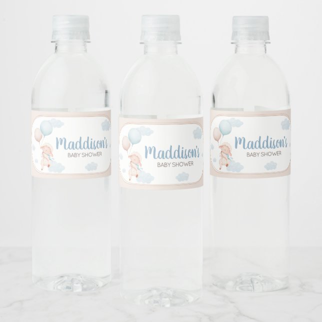 Little Lamb Baby Shower Water Bottle Label (Bottles)