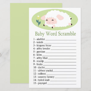 Little lamb Baby word scramble game