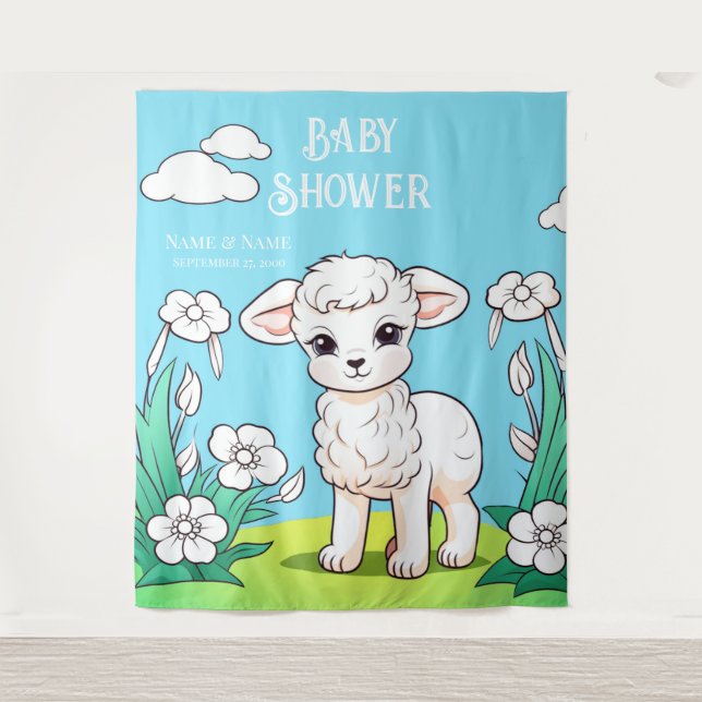 Little Lamb Backdrop Tapestry (Front)