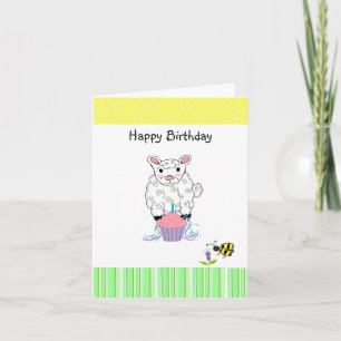 Little Lamb Birthday Card