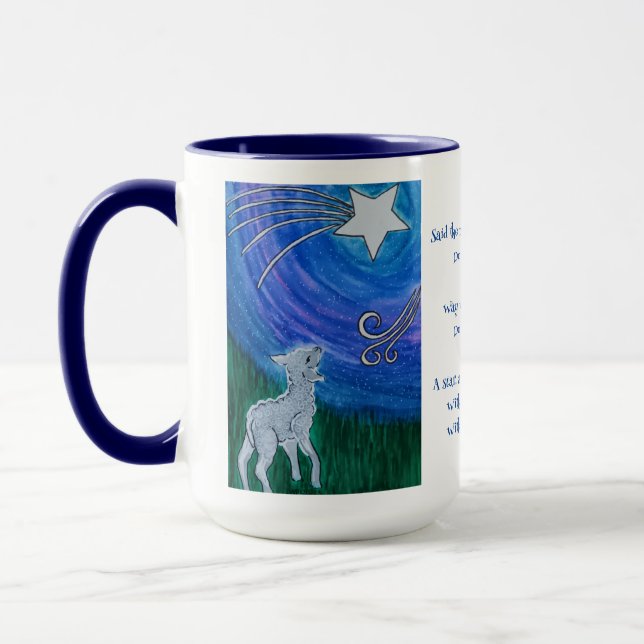Little Lamb Christmas mug (Left)