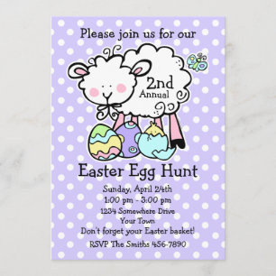 Little Lamb Easter Egg Hunt Invitation (pd)