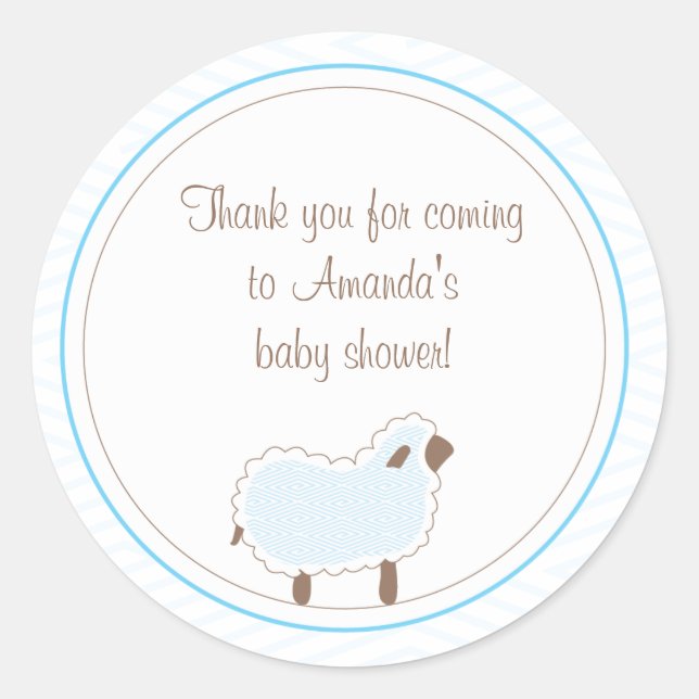Little Lamb Favour Sticker (Front)