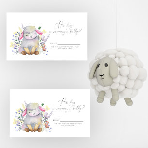 Little Lamb How big is mummy's belly game Enclosure Card
