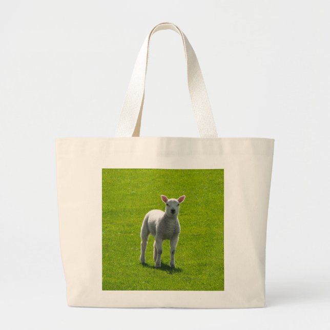 Little Lamb Large Tote Bag (Front)