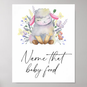 Little lamb - name that baby food poster
