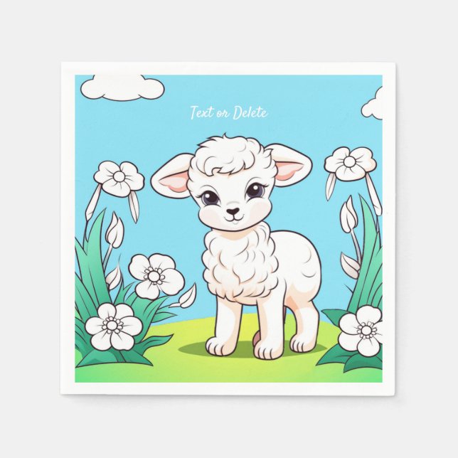 Little Lamb Napkins (Front)