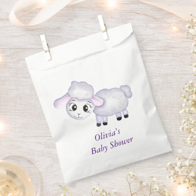 Little Lamb Sheep Baby Shower Birthday  Favour Bags (Clipped)
