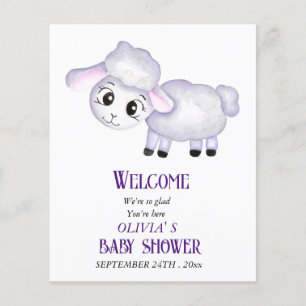 Little Lamb Sheep Baby Shower Flyer