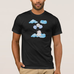 Little Lamb Soaring High in Boy Blue Balloon T-Shirt