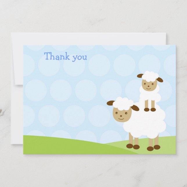 Little Lamb Thank You Cards (Front)