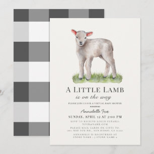 Little Lamb Virtual Baby Shower Invitation